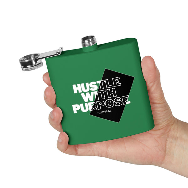 Flask, Hustle Mode - Stainless Steel 6oz (Hustle With Purpose)