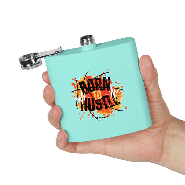 Flask, Hustle Mode - Stainless Steel 6oz (Born To Hustle)