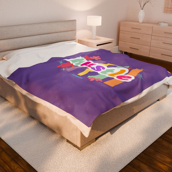 Hustle Mode Plush Blanket - Pastel Hustle