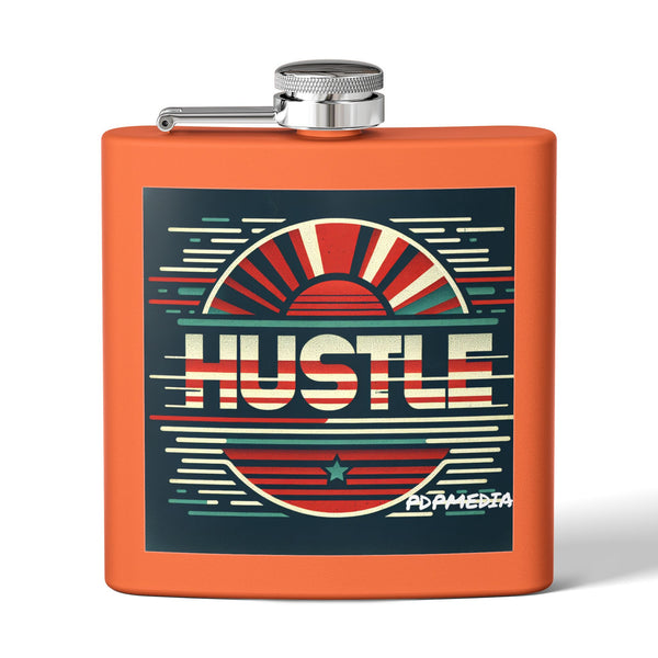Flask, Hustle Mode - Stainless Steel 6oz (Retro Sports)