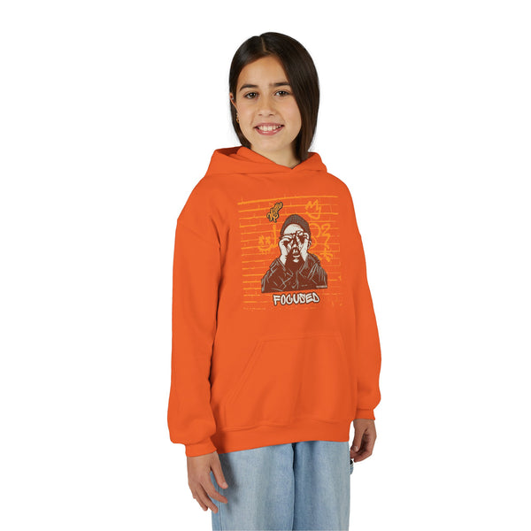 Hustle Mode (Kids) Youth Heavy Blend Hooded Hoodie - Focused (Y)