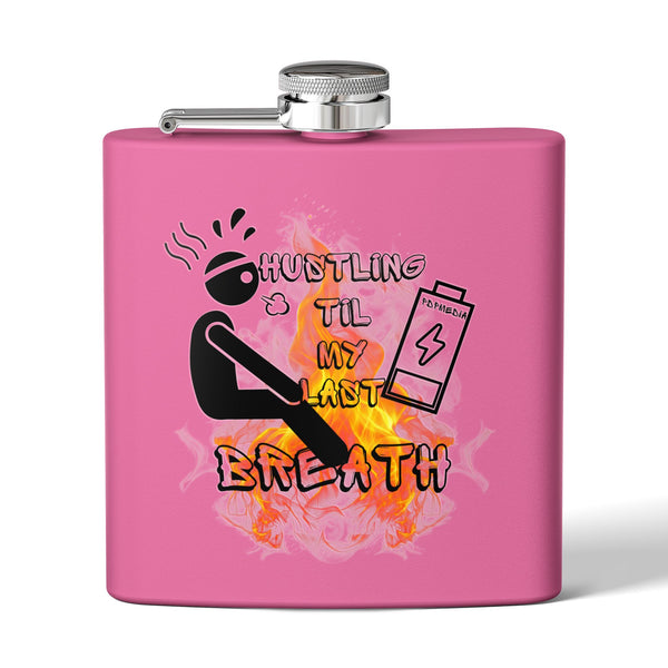 Flask, Hustle Mode - Stainless Steel 6oz (Last Breath)