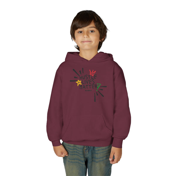 Hustle Mode (Kids) Youth Heavy Blend Hooded Hoodie - Hustle Lives Matter