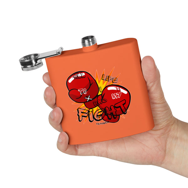 Flask, Hustle Mode - Stainless Steel 6oz (All My Life)