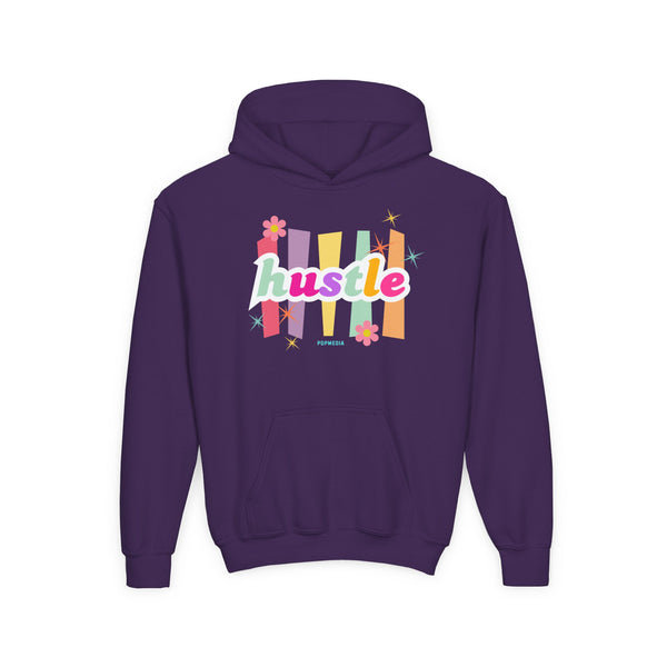 Hustle Mode (Kids) Youth Heavy Blend Hooded Hoodie - Pastel Hustle