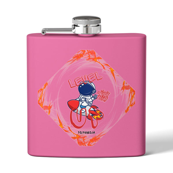 Flask, Hustle Mode - Stainless Steel 6oz (Level Up)