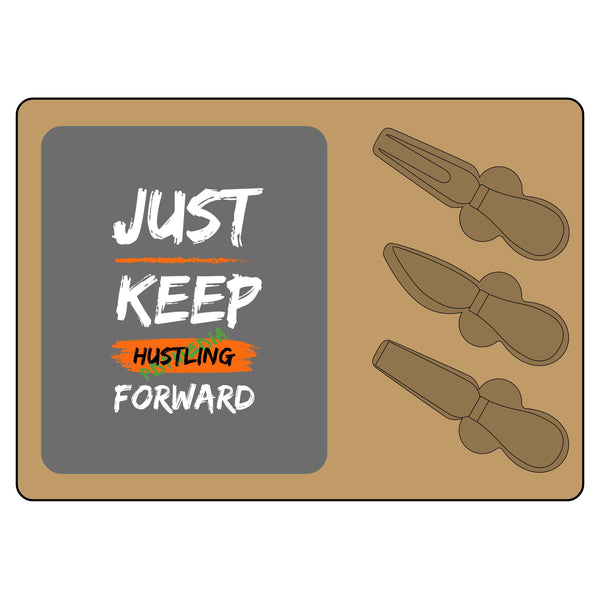 Charcuterie Board - Keep Hustling (Engraving) - Hosting Experience Upgrade Acacia Wood Slate Cheese Lovers Entertaining Statement Piece