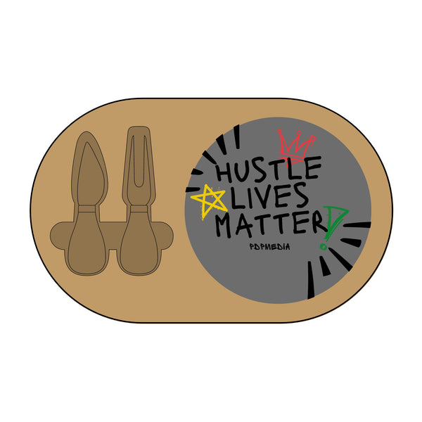 Charcuterie Board - Hustle Lives Matter (Engraving) - Hosting Experience Upgrade Acacia Wood Slate Cheese Lovers Entertaining Statement Piece