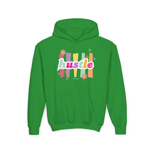 Hustle Mode (Kids) Youth Heavy Blend Hooded Hoodie - Pastel Hustle