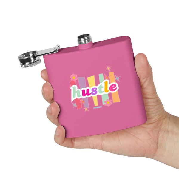 Flask, Hustle Mode - Stainless Steel 6oz (Pastel Hustle)