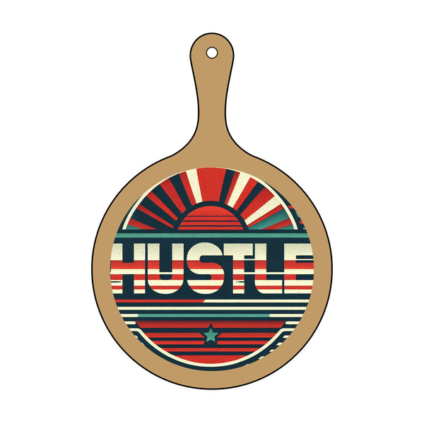 Charcuterie Board - Retro Hustle (Engraving) - Hosting Experience Upgrade Acacia Wood Slate Cheese Lovers Entertaining Statement Piece