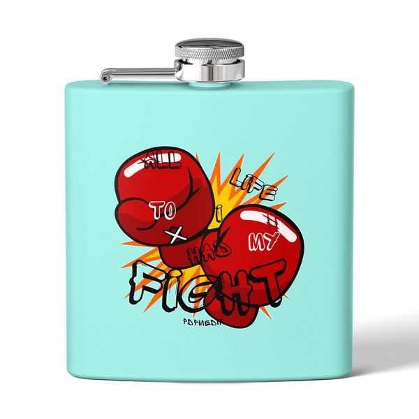 Flask, Hustle Mode - Stainless Steel 6oz (All My Life)