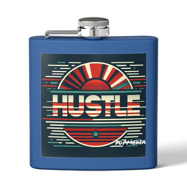 Flask, Hustle Mode - Stainless Steel 6oz (Retro Sports)