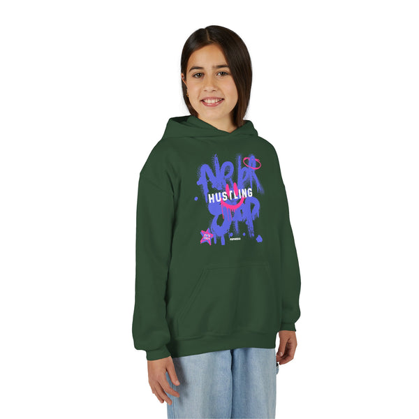 Hustle Mode (Kids) Youth Heavy Blend Hooded Hoodie - Never Stop