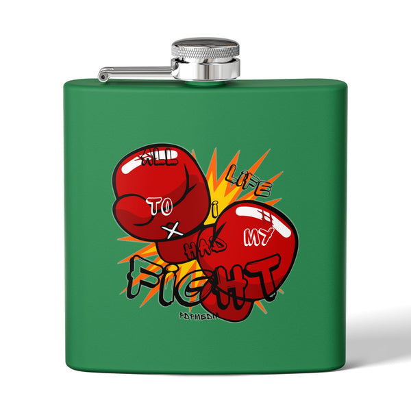 Flask, Hustle Mode - Stainless Steel 6oz (All My Life)
