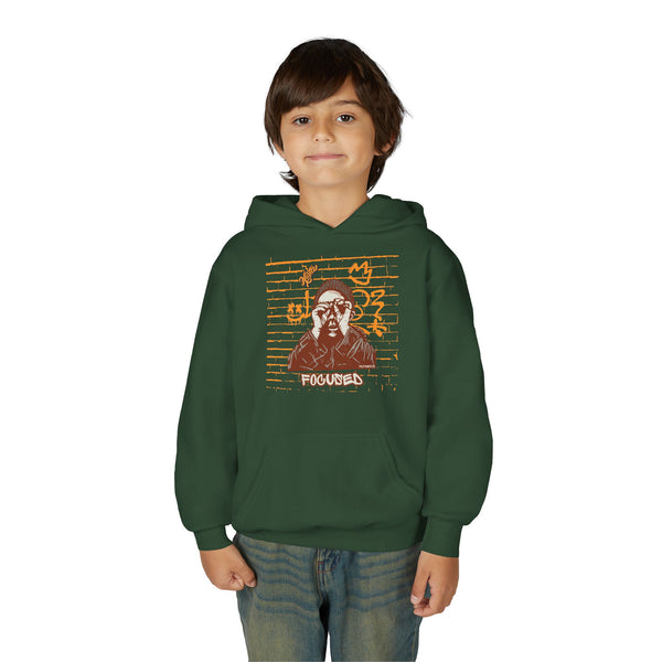 Hustle Mode (Kids) Youth Heavy Blend Hooded Hoodie - Focused (Y)
