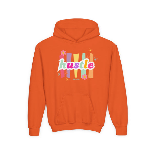 Hustle Mode (Kids) Youth Heavy Blend Hooded Hoodie - Pastel Hustle