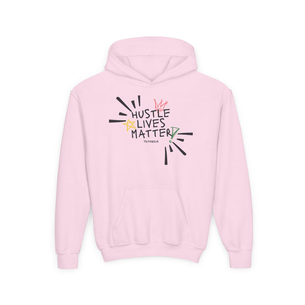 Hustle Mode (Kids) Youth Heavy Blend Hooded Hoodie - Hustle Lives Matter