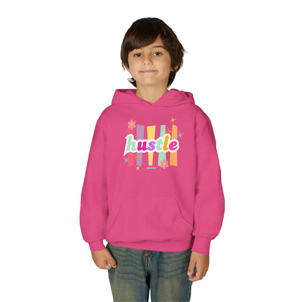 Hustle Mode (Kids) Youth Heavy Blend Hooded Hoodie - Pastel Hustle
