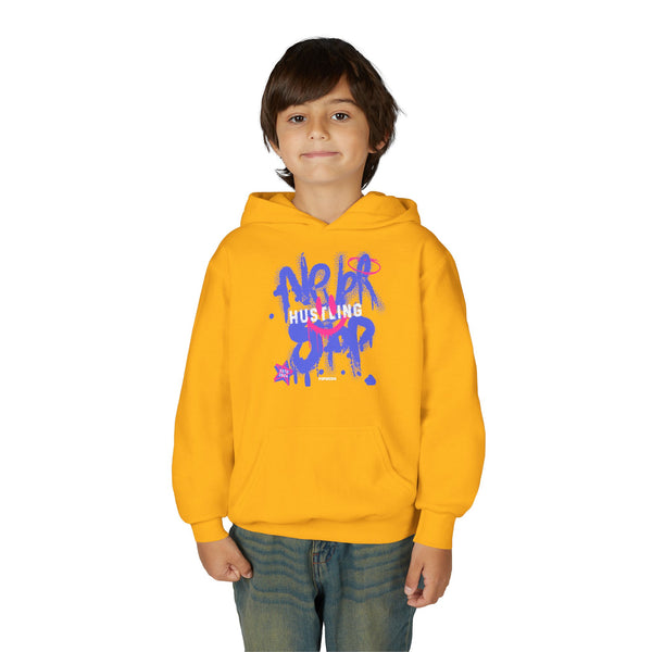 Hustle Mode (Kids) Youth Heavy Blend Hooded Hoodie - Never Stop