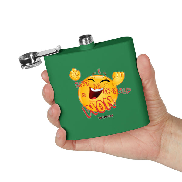 Flask, Hustle Mode - Stainless Steel 6oz (I Won)