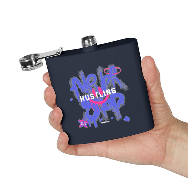 Flask, Hustle Mode - Stainless Steel 6oz (Never Stop)