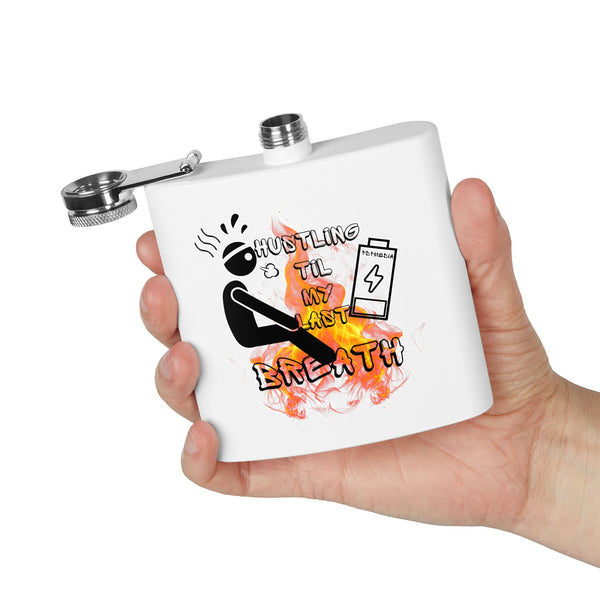 Flask, Hustle Mode - Stainless Steel 6oz (Last Breath)