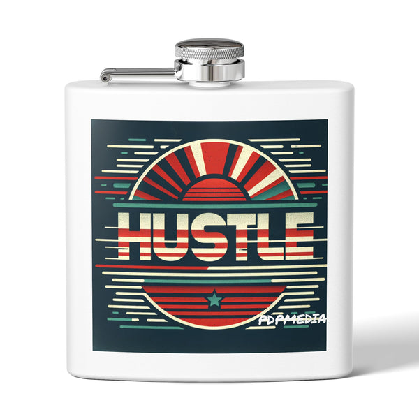 Flask, Hustle Mode - Stainless Steel 6oz (Retro Sports)