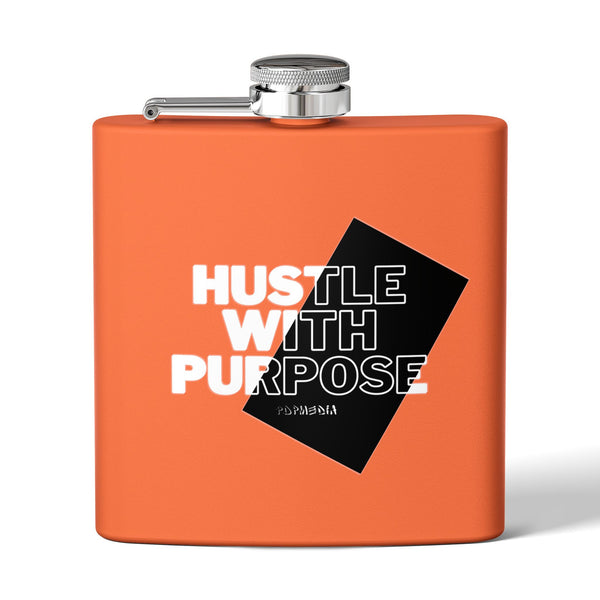 Flask, Hustle Mode - Stainless Steel 6oz (Hustle With Purpose)