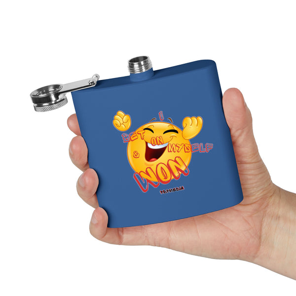 Flask, Hustle Mode - Stainless Steel 6oz (I Won)