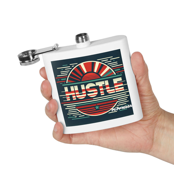 Flask, Hustle Mode - Stainless Steel 6oz (Retro Sports)