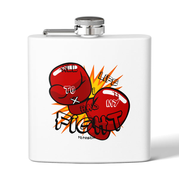 Flask, Hustle Mode - Stainless Steel 6oz (All My Life)