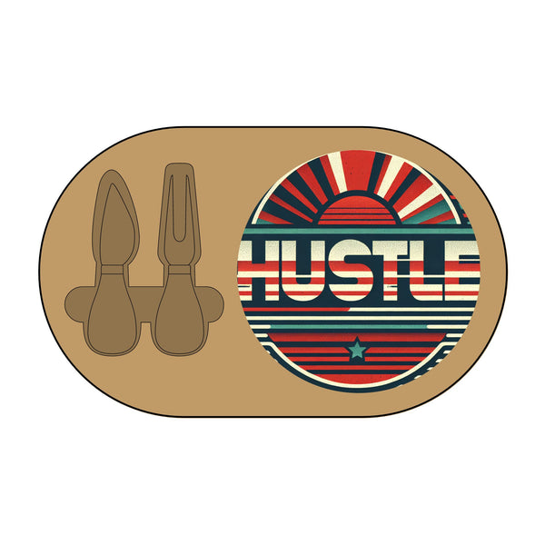 Charcuterie Board - Retro Hustle (Engraving) - Hosting Experience Upgrade Acacia Wood Slate Cheese Lovers Entertaining Statement Piece