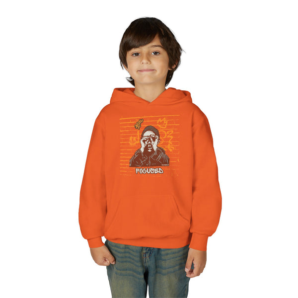 Hustle Mode (Kids) Youth Heavy Blend Hooded Hoodie - Focused (Y)