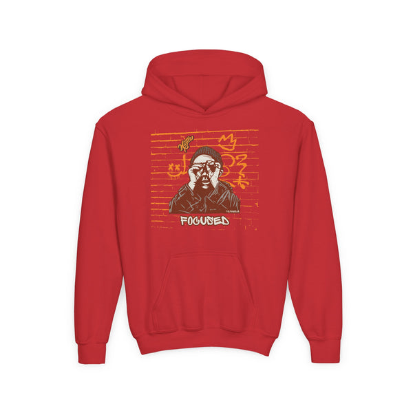 Hustle Mode (Kids) Youth Heavy Blend Hooded Hoodie - Focused (Y)
