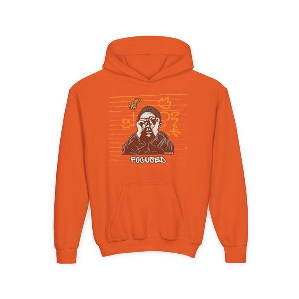 Hustle Mode (Kids) Youth Heavy Blend Hooded Hoodie - Focused (Y)