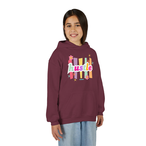 Hustle Mode (Kids) Youth Heavy Blend Hooded Hoodie - Pastel Hustle