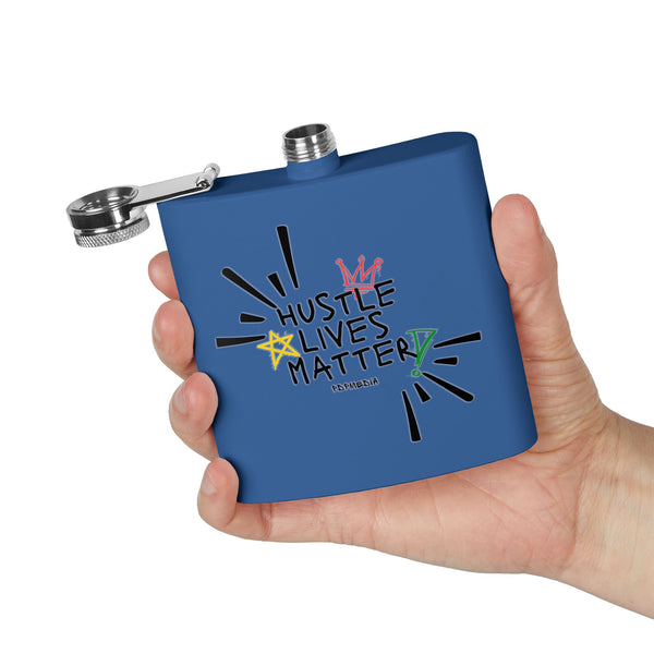 Flask, Hustle Mode - Stainless Steel 6oz (Hustle Lives Matter)
