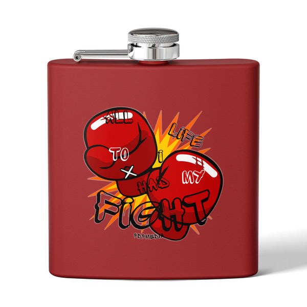 Flask, Hustle Mode - Stainless Steel 6oz (All My Life)