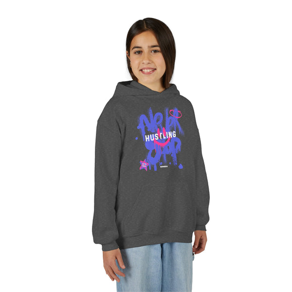 Hustle Mode (Kids) Youth Heavy Blend Hooded Hoodie - Never Stop