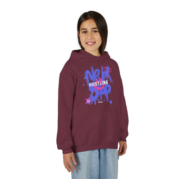 Hustle Mode (Kids) Youth Heavy Blend Hooded Hoodie - Never Stop