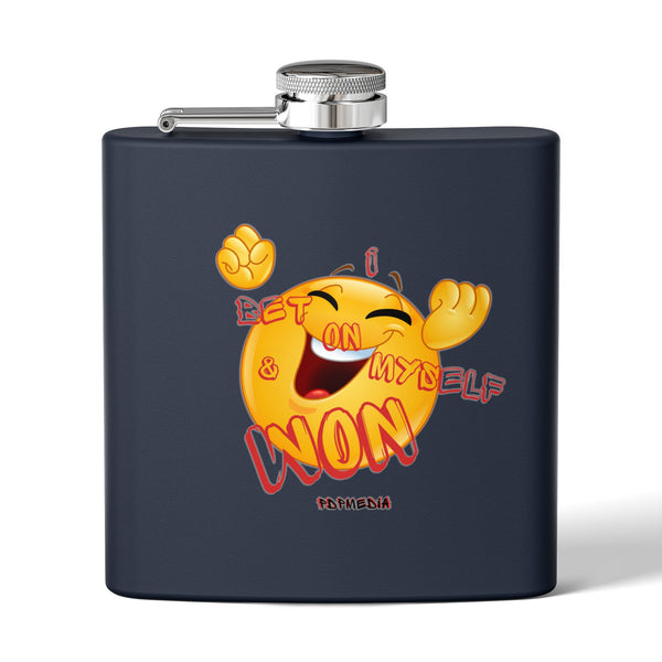 Flask, Hustle Mode - Stainless Steel 6oz (I Won)