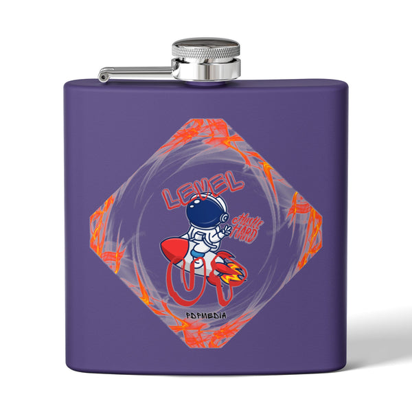 Flask, Hustle Mode - Stainless Steel 6oz (Level Up)