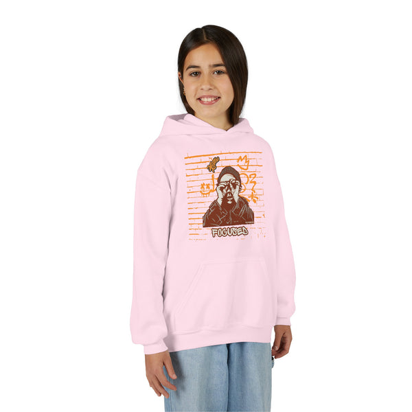 Hustle Mode (Kids) Youth Heavy Blend Hooded Hoodie - Focused (Y)