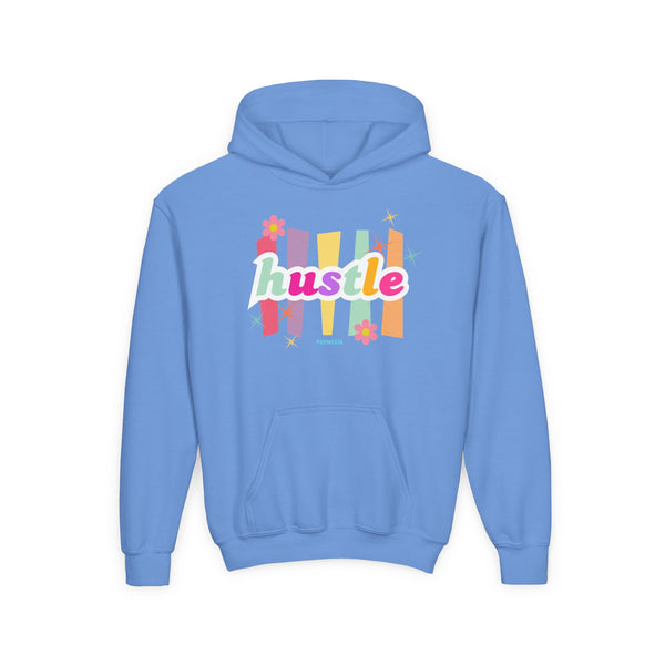 Hustle Mode (Kids) Youth Heavy Blend Hooded Hoodie - Pastel Hustle