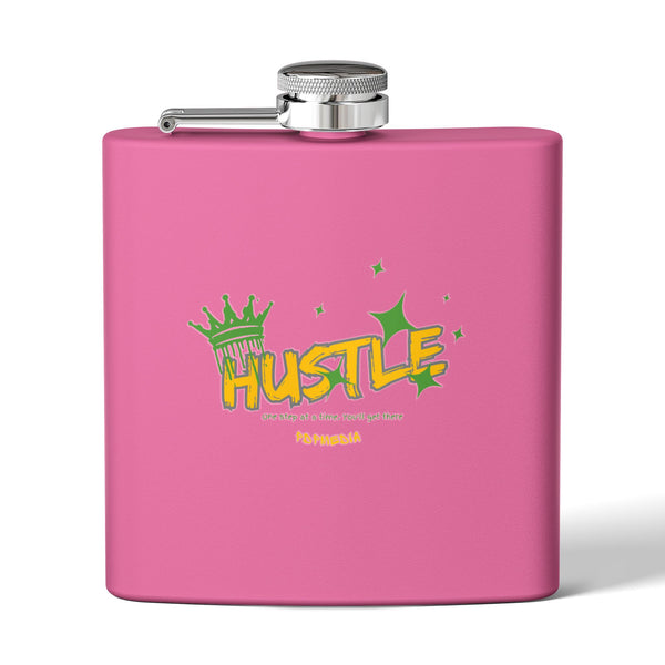 Flask, Hustle Mode - Stainless Steel 6oz (King Hustle)