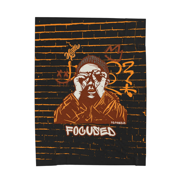 Hustle Mode Plush Blanket - Focused King's Crown (Brown)