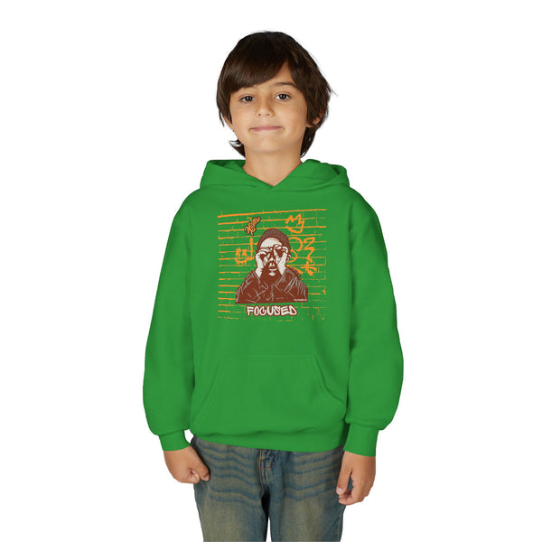 Hustle Mode (Kids) Youth Heavy Blend Hooded Hoodie - Focused (Y)