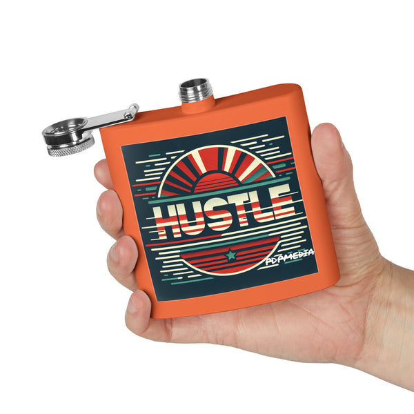 Flask, Hustle Mode - Stainless Steel 6oz (Retro Sports)