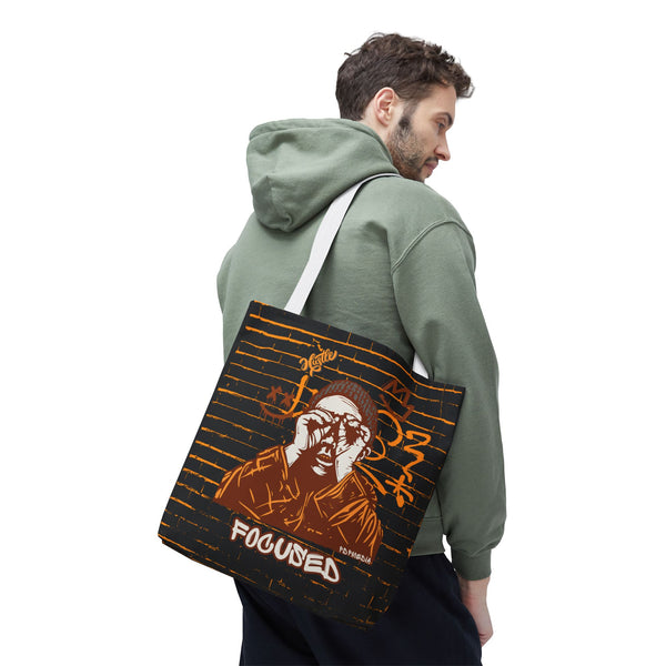Hustle Mode Tote Bag - Focused Brown Crown